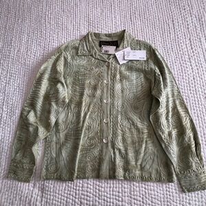 Alex Evenings Light Green Patterned Women's Blazer